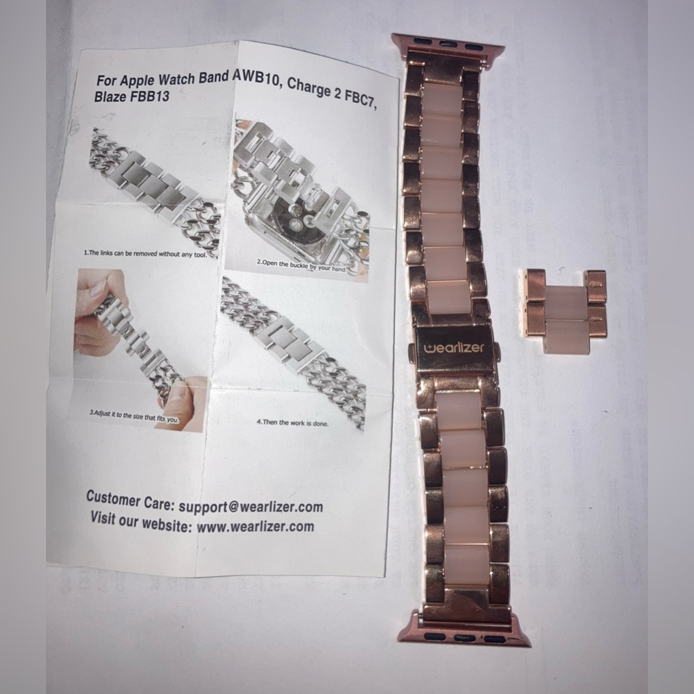 Wearlizer Rose Gold Band for Apple Watch Series 3